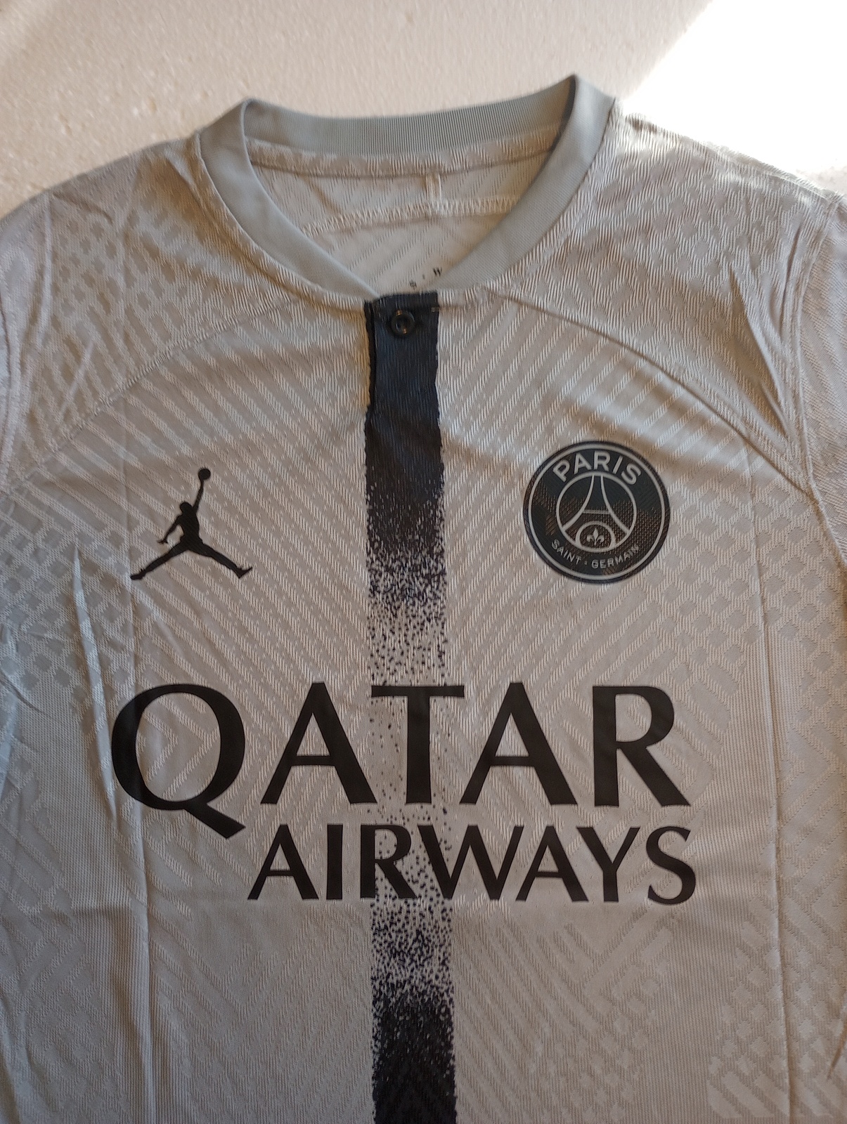 Lionel Messi Psg Paris Saint Germain Match Slim Gray Away Soccer Jersey