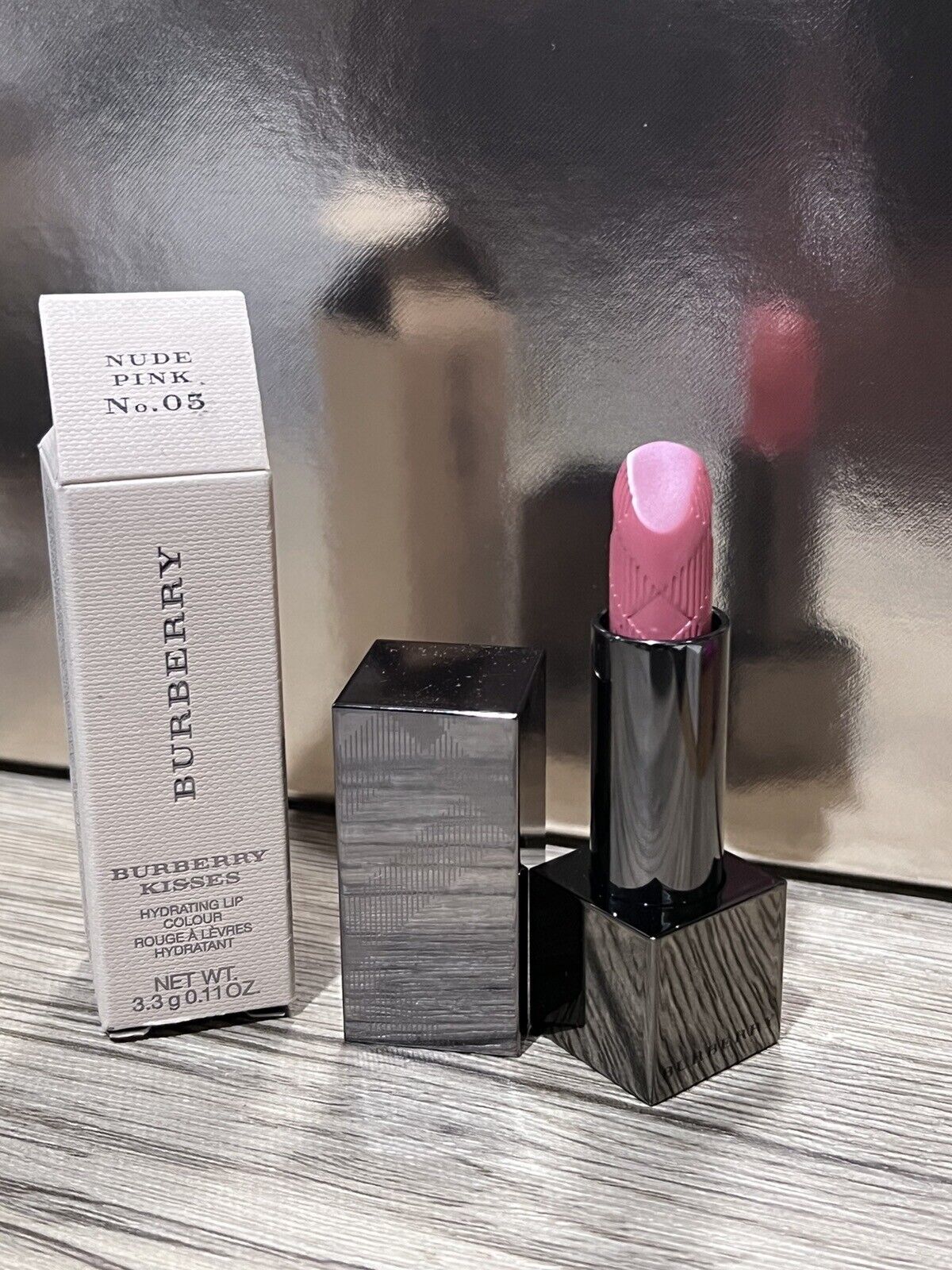 BURBERRY NUDE PINK No 05 Kisses Hydrating Lip Colour New Lipstick