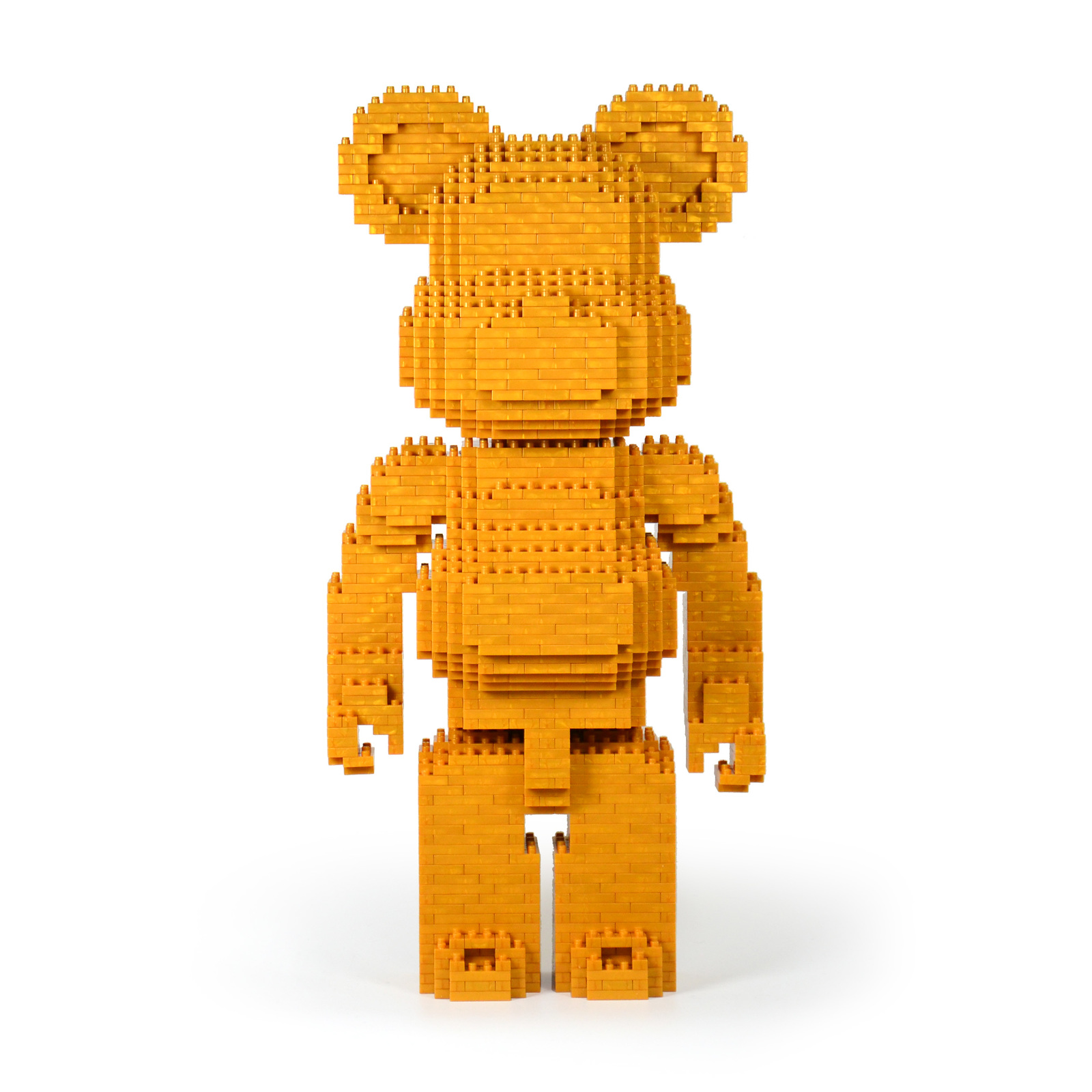 Bearbrick Golden Brick Sculpture JEKCA Lego Bricks DIY Kit