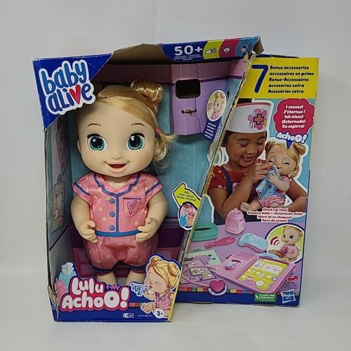 Baby Alive Lulu Achoo Doll Inch Interactive Doll Blonde Hair