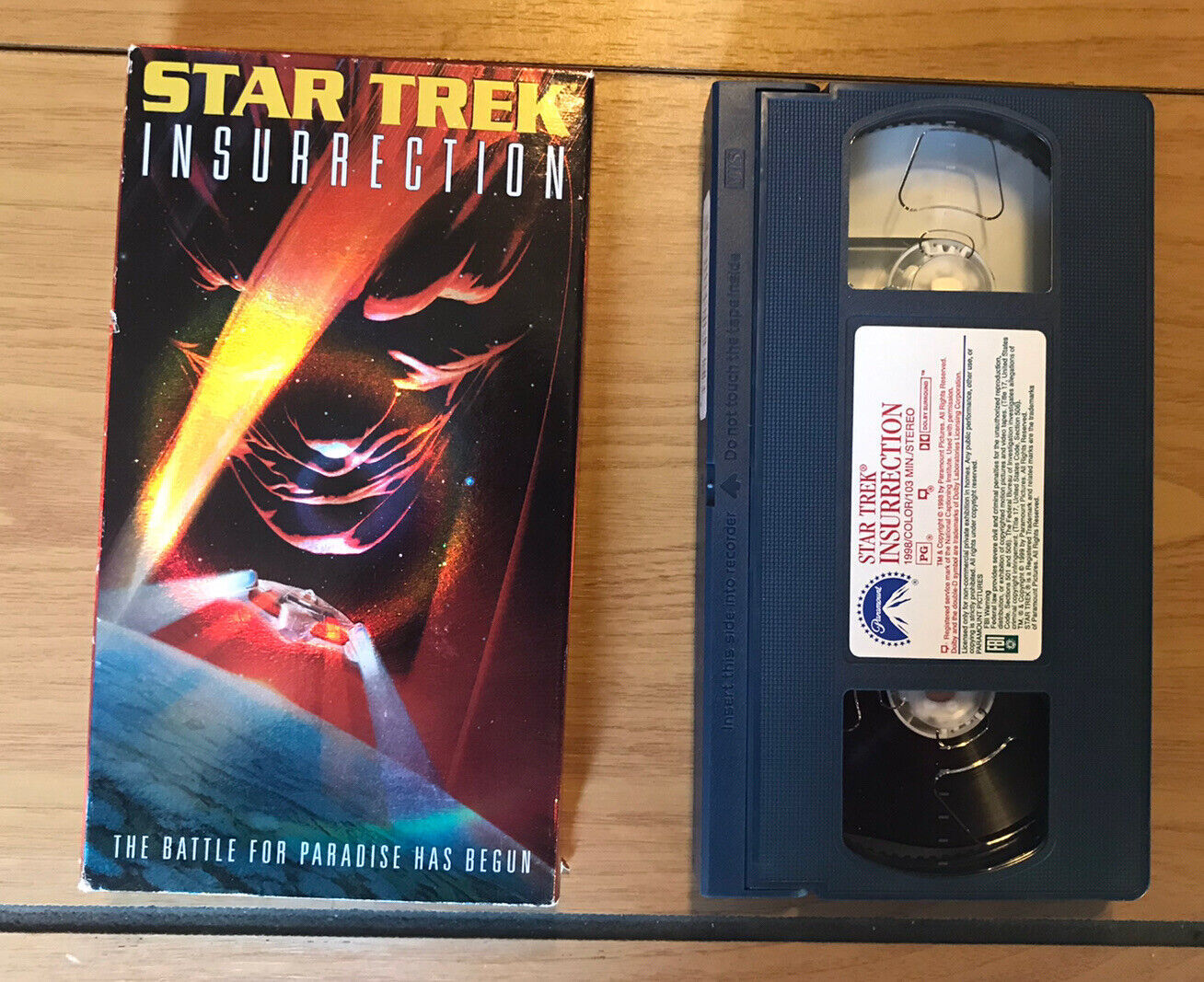 Star Trek Insurrection Vhs Vcr Video Tape Movie Used Patrick Stewart