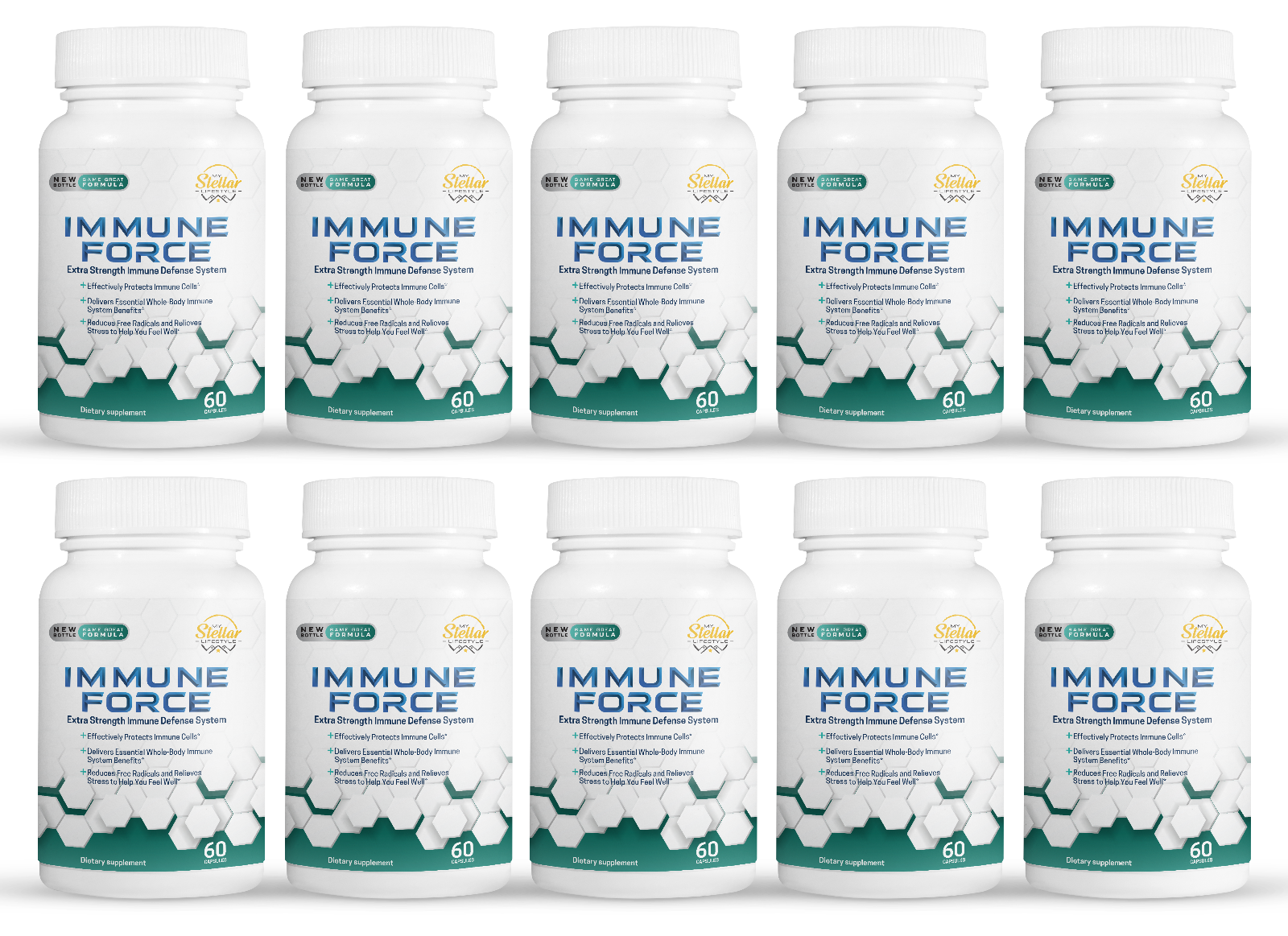 10 Pack Immune Force Sistema De Defensa Inmune Extra Fuerte 60