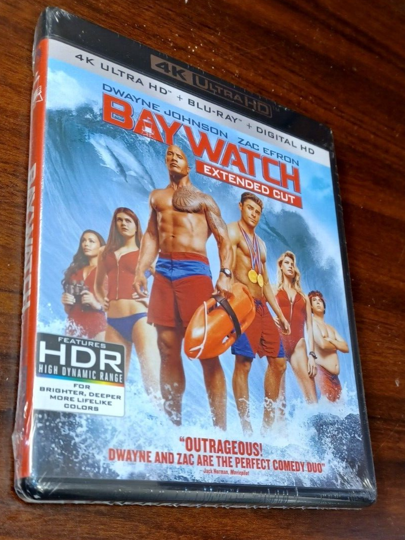 Baywatch 4K Ultra HD Blu Ray No Digital Extended Cut Dwayne