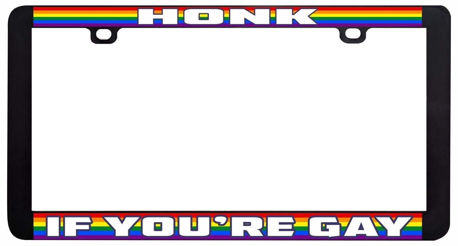 Honk If You Re Your Gay Lesbian Rainbow Lgbtq License Plate Frame Show