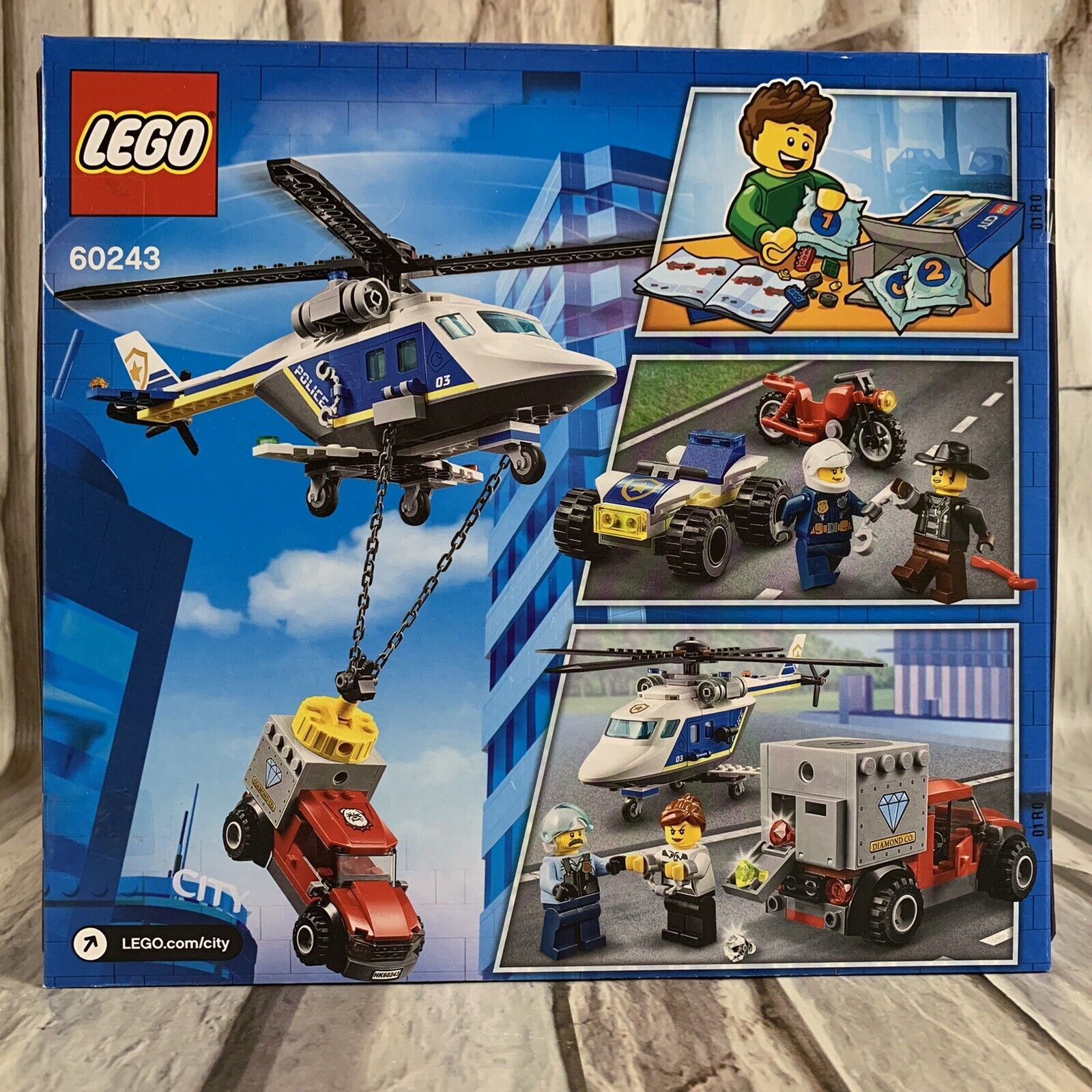 Lego City Police Helicopter Chase Set Snake Rattler Sam Grizzled