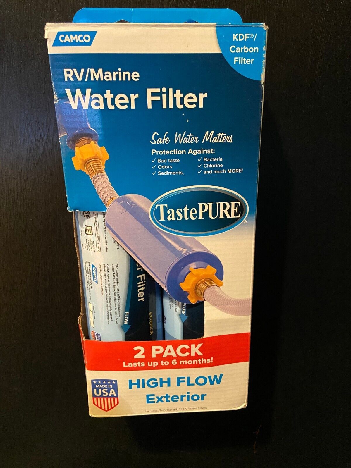 2 Pack Camco TastePURE RV Marine Water Filter NEW Ss1 Other RV