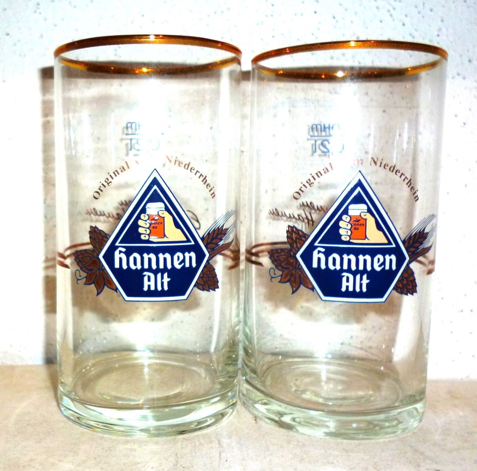 Hannen Alt Monchengladbach Altbier Gold German Beer Glasses Germany