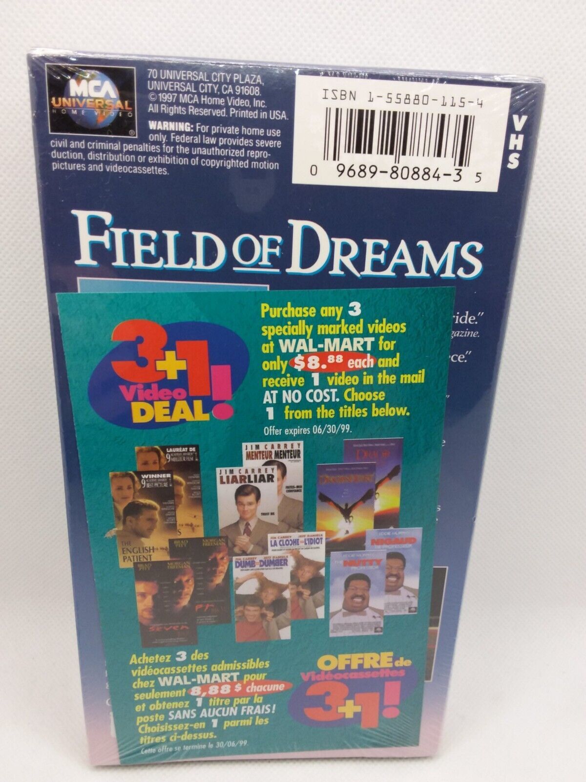 Field Of Dreams Vhs Home Video Kevin Costner Sealed Vhs Tapes