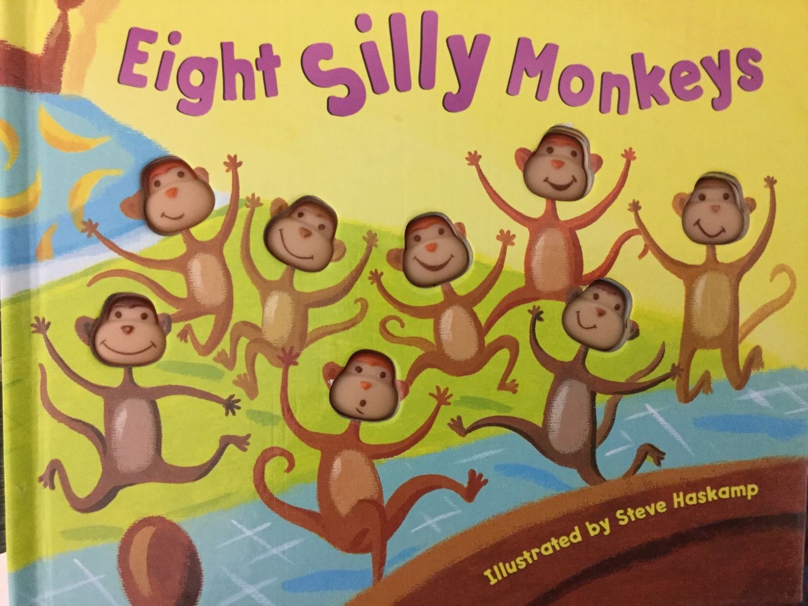 Eight Silly Monkeys By Steve Haskamp Counting Board Book Free