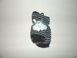Cozy Feet Women Plush Slipper Socks Black Pink Blue Size 9-11 NWT - $5.89