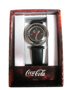Coca-Cola Accutime Spinner Watch 22 MM Black Vinyl Band - BRAND NEW - $9.65