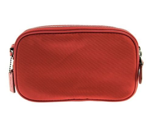 Red nylon double purse