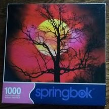 Springbok Midnight Colors 1000 pc Jigsaw Puzzle Silhouette Tree Moonlight - $10.00