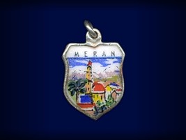 Vintage travel shield charm, Meran (Merano), Italy - $29.95