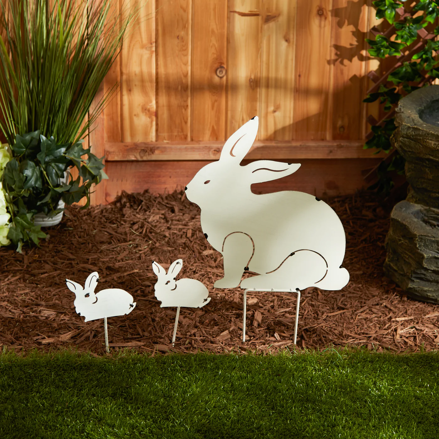 Rabbit Family Garden Stake - $43.92