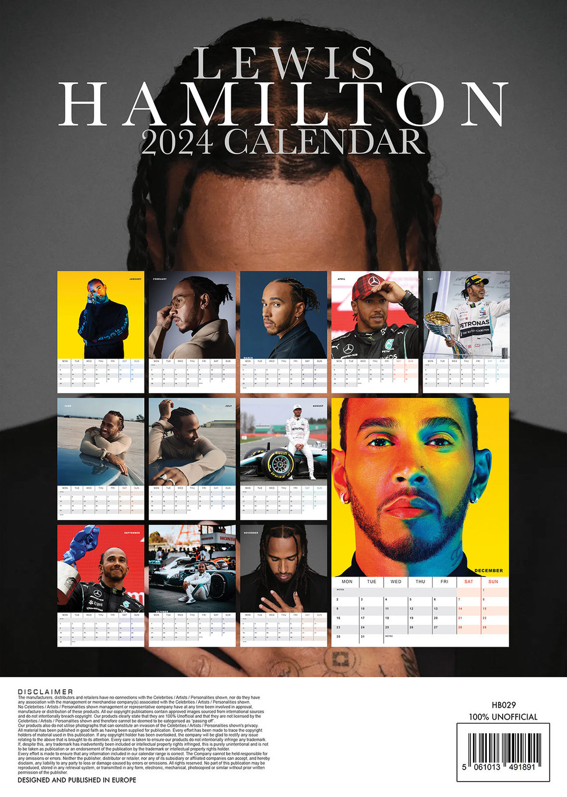 LEWIS HAMILTON 2024 Calendar DULUXE Business & Industrial