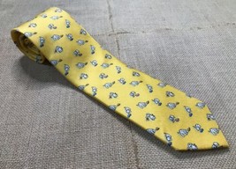 Caesar Roma Yellow Dalmatian Tie Silk Necktie Novelty Fun Dog Lover - $11.88