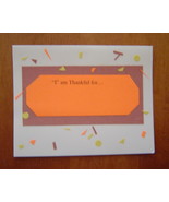   I am Thankful for...blank Card, Handcrafted scrap happy card - $4.95