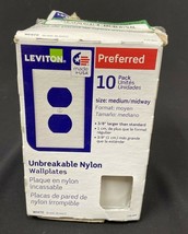 Leviton - 1-Gang White Midway Duplex Outlet Nylon Wall Plate (8-Pack) - $5.93