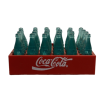 Coca Cola Miniature Plastic Bottles With Red Crate 1993 - $36.62