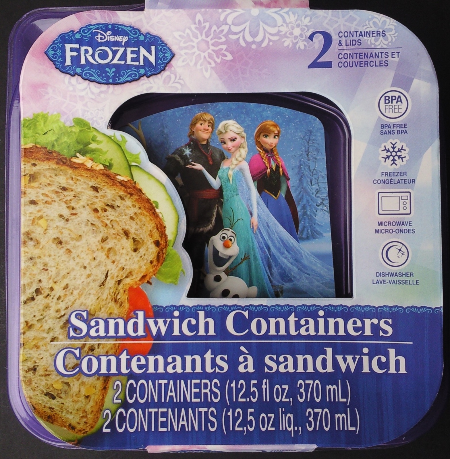 Frozen Lunch Kit Sandwich Containers Sectioned Lunch Plates Disney Frozen Foo... Food Storage