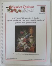 Scarlet Quince Cross Stitch Chart Still Life Flowers Basket Spaendonck V... - $15.99