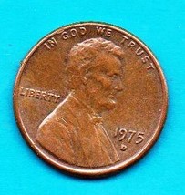 1975 D Lincoln Memorial Cent - Light wear Strong Features - $0.01