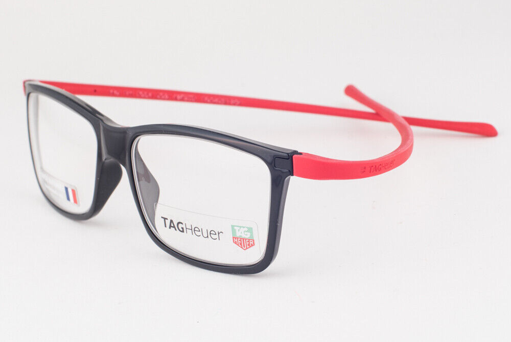 tag heuer reflex 3051 002 shiny black red eyeglasses 3051-002 49mm