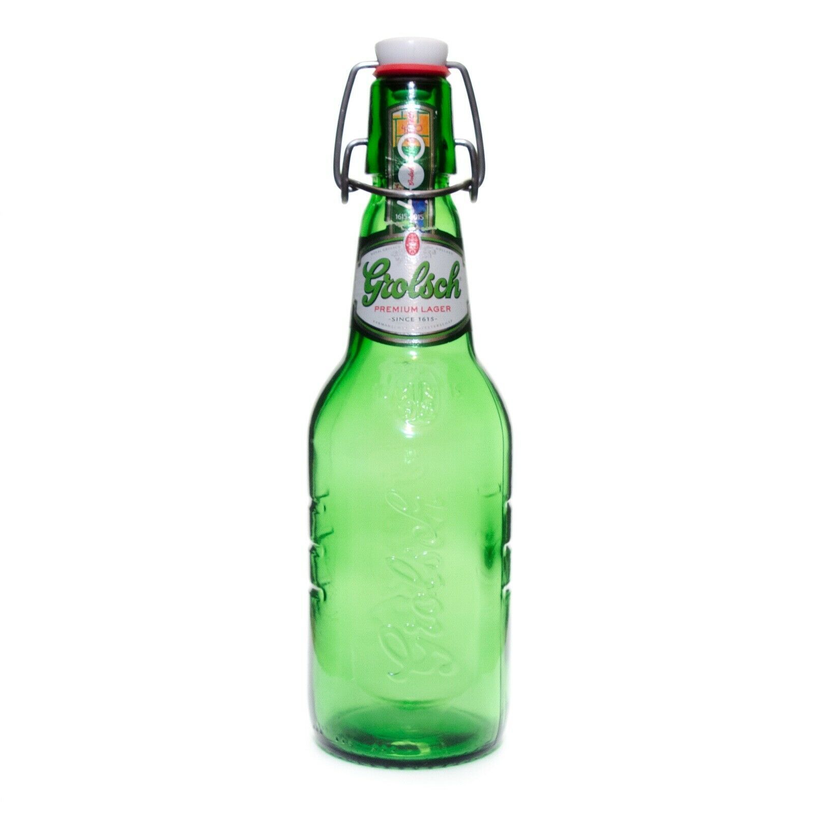 Primary image for GROLSCH Swing Top Green Beer Bottles 400 Years of Originality 1615 - 2015