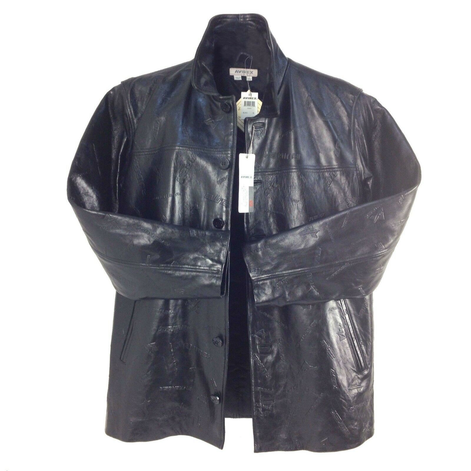 Avirex Icon Leather Jacket - Black - 3XL