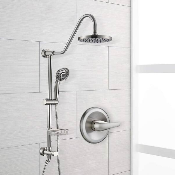 5 Spray Dual Fixed & Handheld Shower Head Wall Mounted Shower System 2.