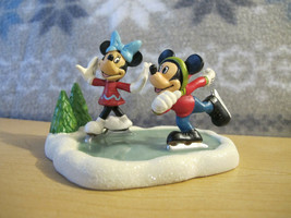 Dept 56 Mickey's Very Merry Christmas Village Mickey Minnie Go Ice Skating Pond - $49.99