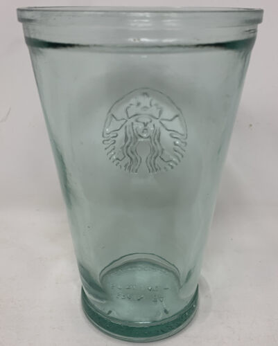 Starbucks Recycled Glass Green 16 OZ Tumbler Spain Cold Cup W Lid