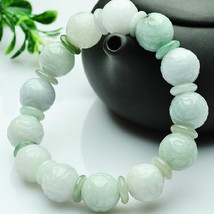 Free Shipping - A cargo of natural jade carved genuine jade bead bracelet beaded - $29.99