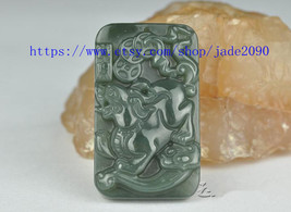 Free Shipping - handmade Natural green jadeite jade carved Pi Yao meditation yog - $24.99