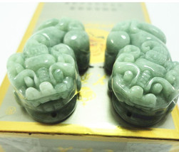 Free Shipping -  Jade treasures Amulet genuine  green jade jadeite carved ''pi y - $24.99