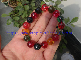 Free Shipping - Natural Colorful Crystal bracelet Prayer Beads charm beaded rosa - $25.99