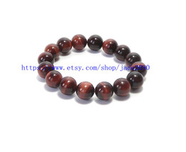 Free Shipping -  rosary beaded bracelet Natural Red tiger eye STONE Prayer Beads - $19.99
