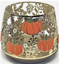 Bath & Body Works FALL 3 Wick Velvet Pumpkin Gold Candle Holder - $29.34