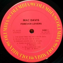 Mac Davis - Forever Lovers [12" Vinyl LP on Columbia PC-34105] 1976 Country image 2