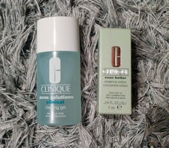 NEW NIB CLINIQUE ACNE SOLUTIONS CLEARING GEL &amp; EVEN BETTER ESSENCE LOTION - $12.86