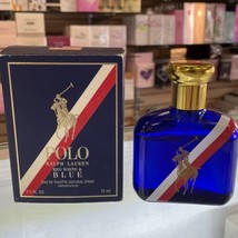 Ralph Lauren POLO Red White & Blue 75ml/2.5oz EDT Spray For Men~ 90% Full In Box - $164.70