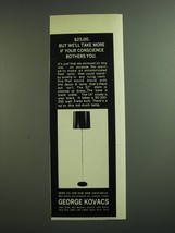 1968 George Kovacs Floor Lamp Ad - $25.00. But We'll take more - $14.99