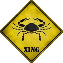 Cancer Zodiac Animal Xing Novelty Metal Crossing Sign - $26.95