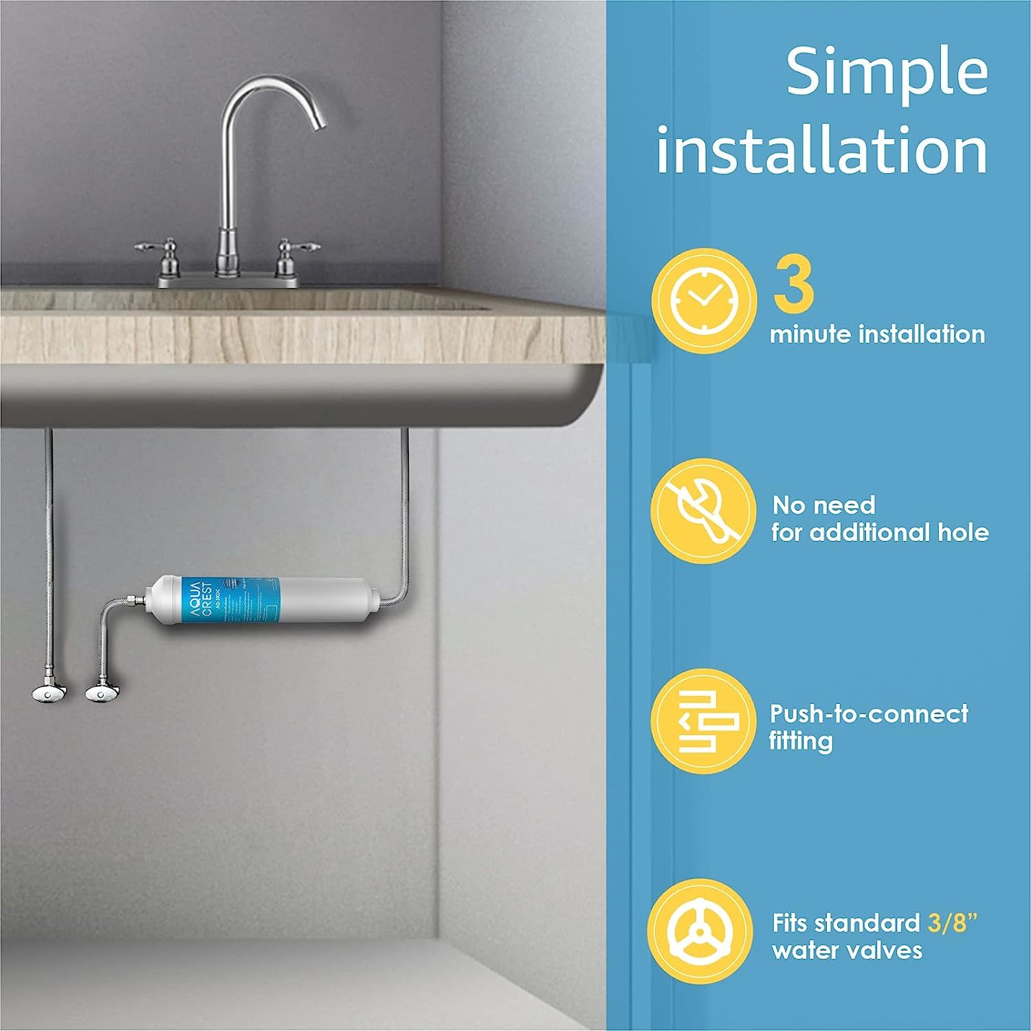 AQUACREST Replacement for Brita Tap Water Filtration System