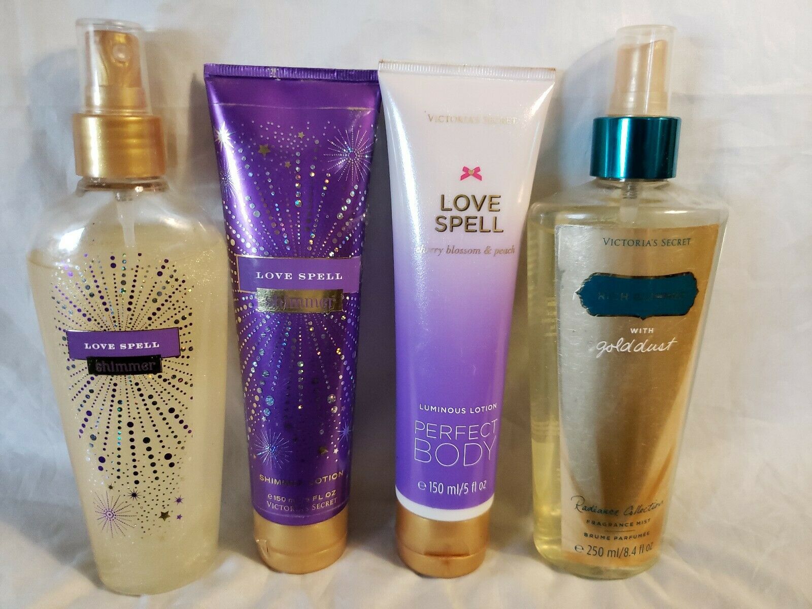Set of POPULAR Victoria's Secret LOVE SPELL SPLASH Body mist Perfume  & Lotion