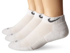 1 Pair Nike Ankle Low Cut Socks Training White Youth 5Y-7Y DRI-FIT - $9.89