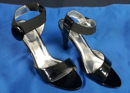 It&#39;s Ok Womens High Heels Ankle Straps Size 7.5 M Black - $14.84