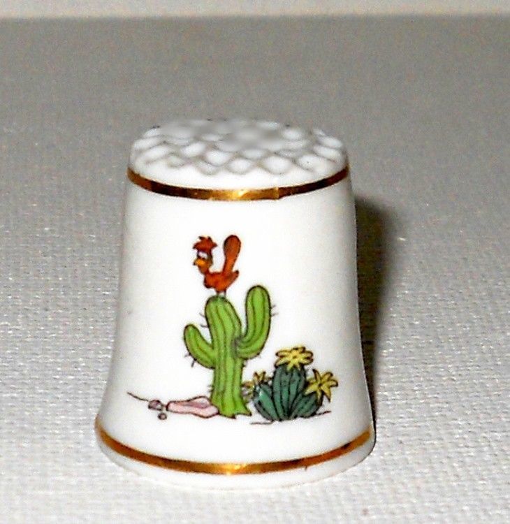 Disney Pistol Pete Character Thimble 1993 Porcelain - Porcelain