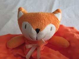 BEILIMU Orange Plush Fox Baby Blanket Soft Minky Dot Satin Security Lovey ~16" - $12.00